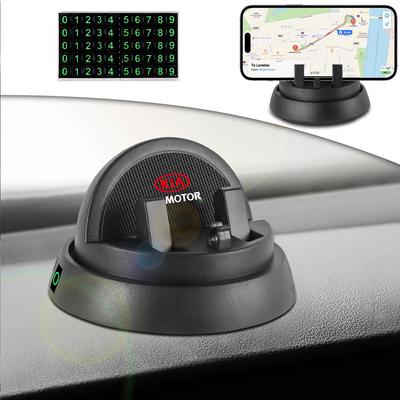 Автомобильный держатель для телефона на приборную панель, вращение на 360°, крепление для смартфона с светящейся номерной табличкой Для KIA Ceed Sorento Rio Sportage Колпаки