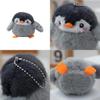Cute Soft Grey Penguin Plush Toy Keychain With Pp Cotton For Bags And Students