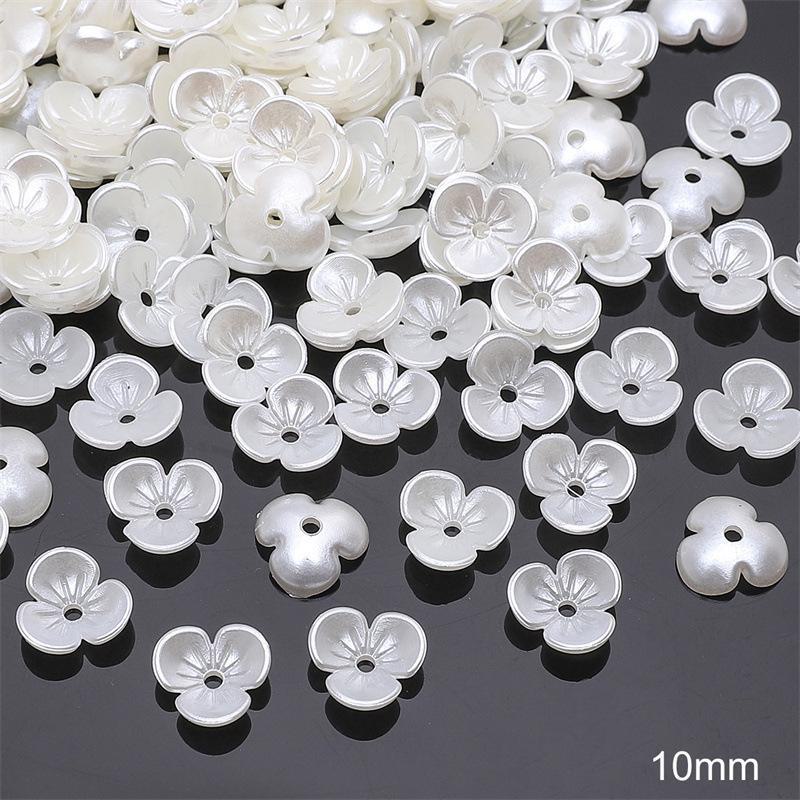 Handmade ABS Imitation Pearl Spacer Beads: Petal Design for DIY Bracelets, Necklaces, Earrings, and Clothing