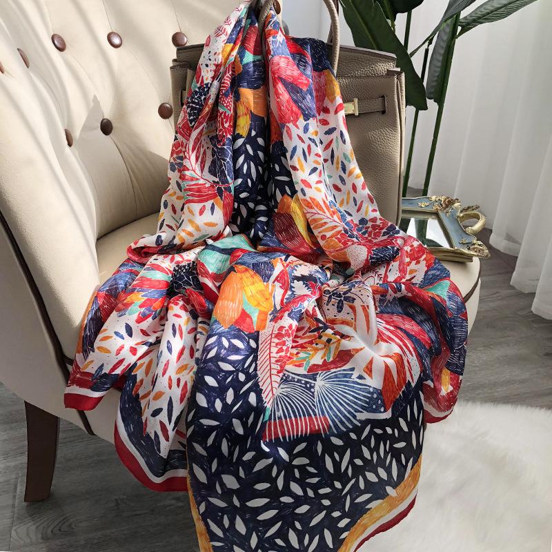 Ханчжоу 100% натуральный шелковый шарф для женщин, бандана, длинные шарфы, платок, роскошный высококачественный хиджаб, эшарпе, пашмина