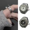 Couple Ring Inlaid Rhinestone Valentine Gift Alloy Fashion Quartz Watch Lover Ring Jewelry Accessory