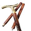 Handmade Brass Handle Wooden Walking Cane Style Mobility Aid