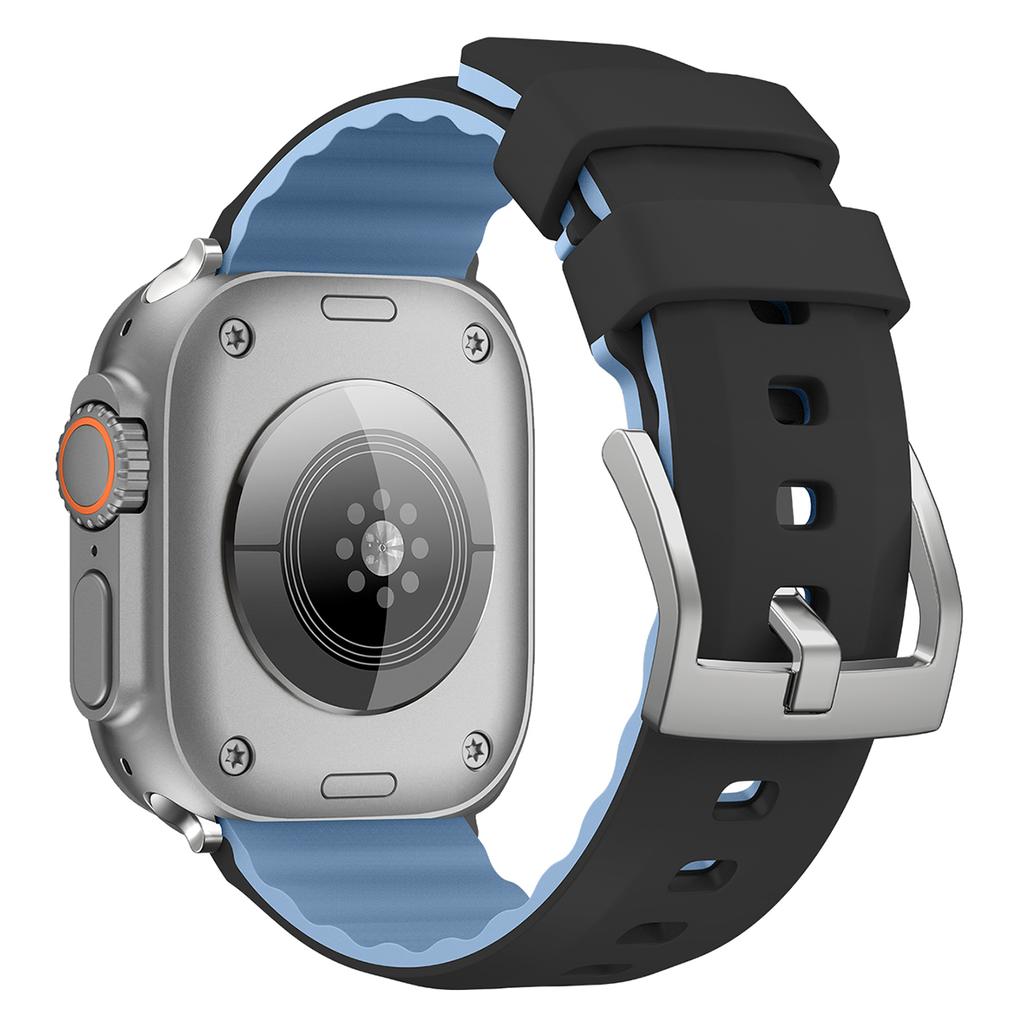 For Apple Watch 10 46mm / Ultra 2 / Ultra 49mm / 9 8 7 45mm / SE (2023) SE (2022) SE 6 5 4 44mm / 3 2 1 42mm Strap Silicone Fitness Tracker Band