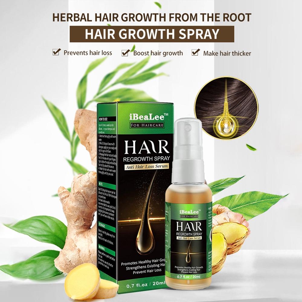 Спрей с эфирным маслом имбиря для роста волос для мужчин и женщин - 0,7 жидких унций