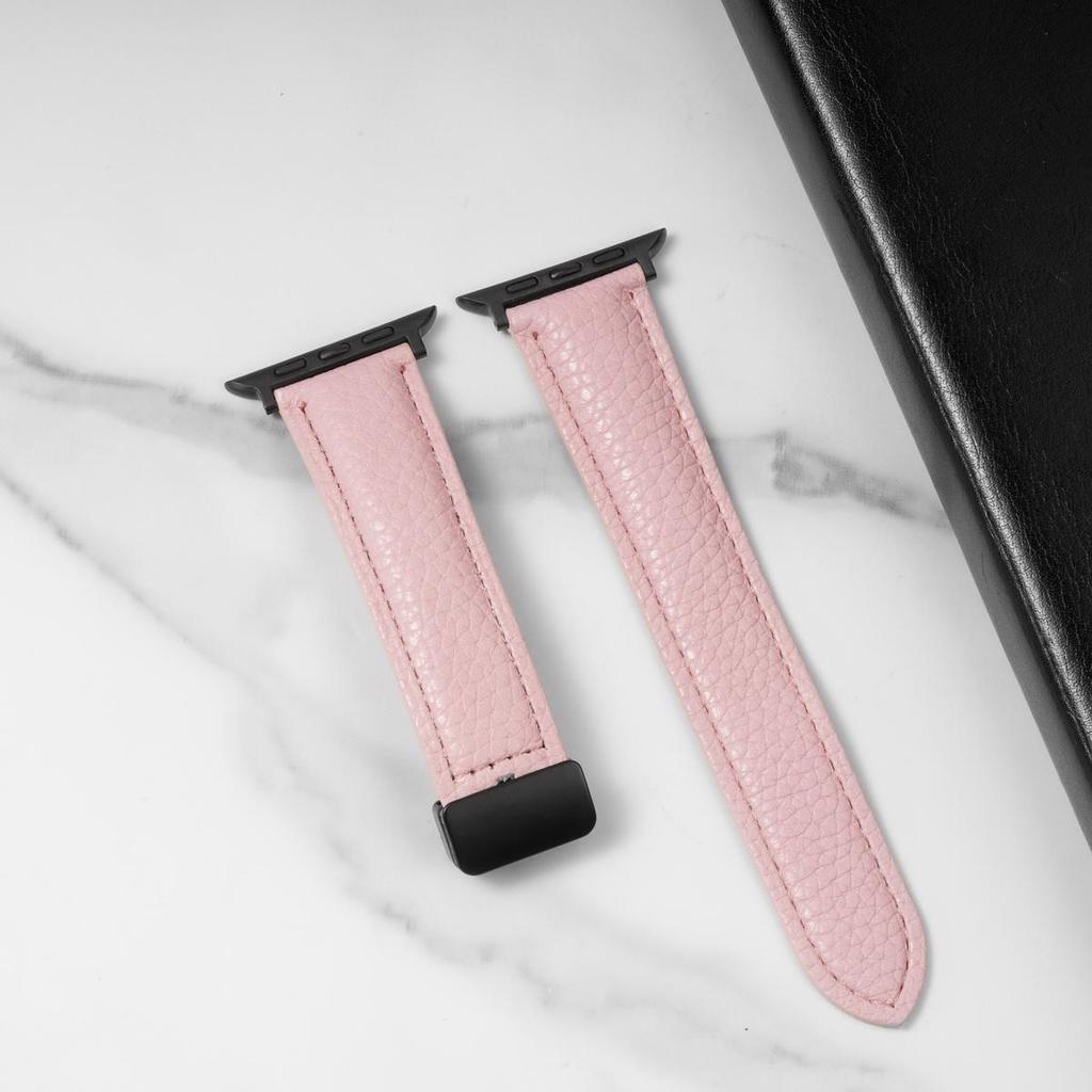 Магнитный кожаный ремешок для Apple Watch 10 ремешок 46 мм 42 мм 44 мм 45 мм 49 мм 40 41 мм Браслет correa iWatch Series ultra 5 6 se 7 8 9