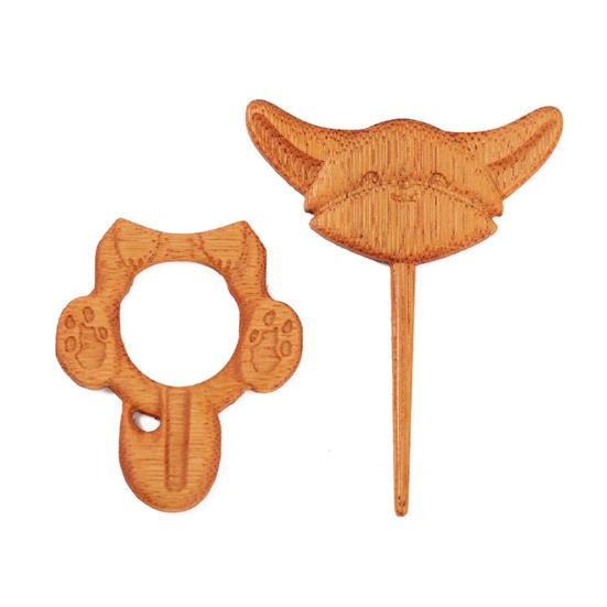 Деревянная брошь в виде животного Милая собака кошка булавка для свитера ручной работы птица кролик медведь черепаха брошь-булавка для свитеров шарфов шалей