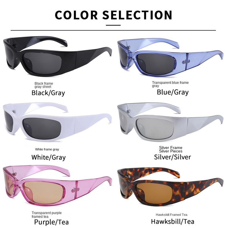 Технологичные Панк Солнцезащитные очки Женские Мужские Мода Будущее Чувство Дизайнерские Солнцезащитные очки Бренда Вечеринка Леди Мужские Очки UV400