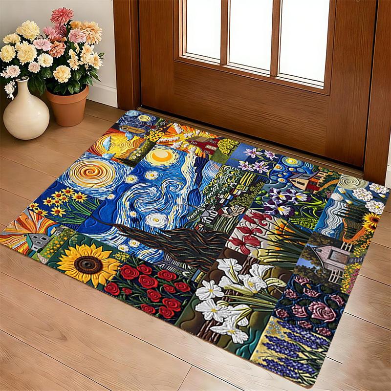 Art Collage Living Room Nonslip Area Rug Soft Carpet For Bedroom Game Playroom Sofa Office Home Decor Doormat Christmas Gift C930933