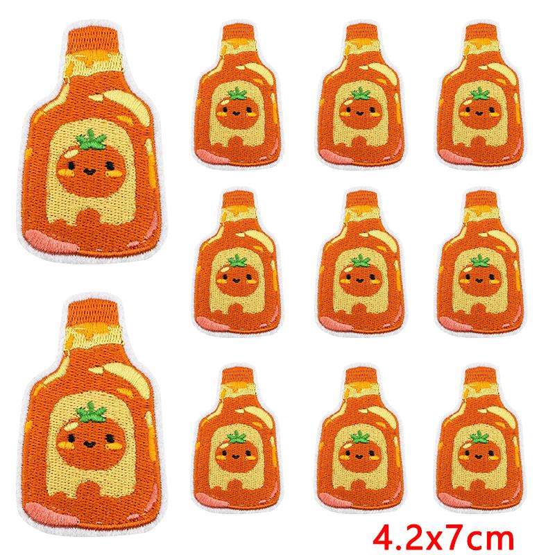 10 шт. Милые мультяшные вышитые нашивки DIY Пудинг Пончики Мороженое Дудл Наклейки Пришивные нашивки для украшения одежды