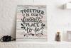 Inkdotpot Stretched Canvas Quotes Wall Art Decor, Together Is Our Favorite Place To Be Wall Decor- 12x15