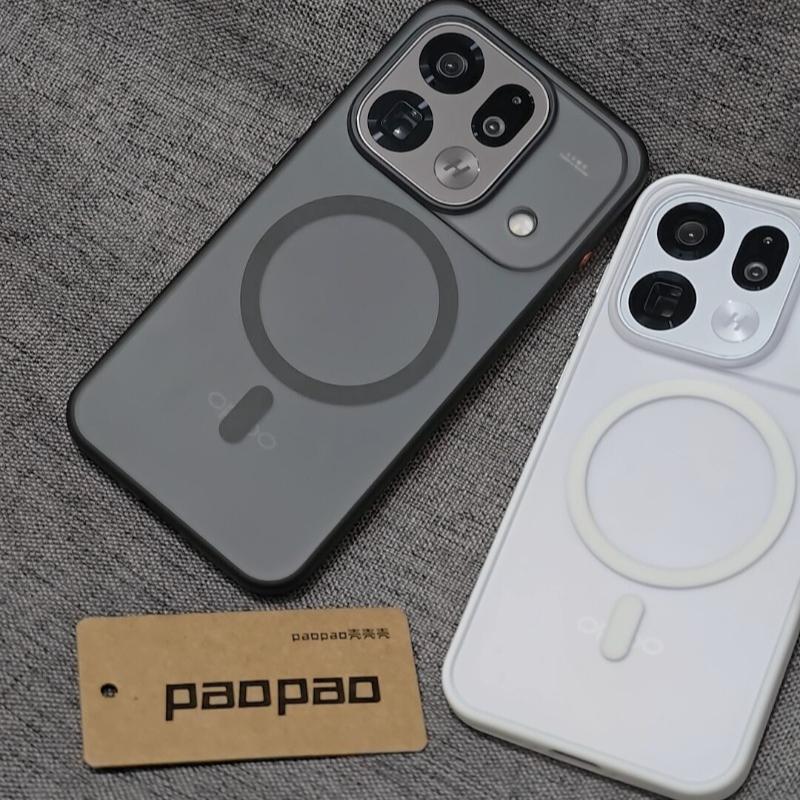 Чехол для OPPO Find X9S Pro Магнитный для MagSafe Матовый Прозрачный Акриловый Покрытие с ощущением кожи Для Oppo Find X9S Pro Корпус Нескользящий