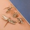 Solid Brass Simulation Insect Honeybee/Dragonfly Figurines Miniatures Tea Pet Funny Beetle Craft Desktop Ornament Home Decoratio