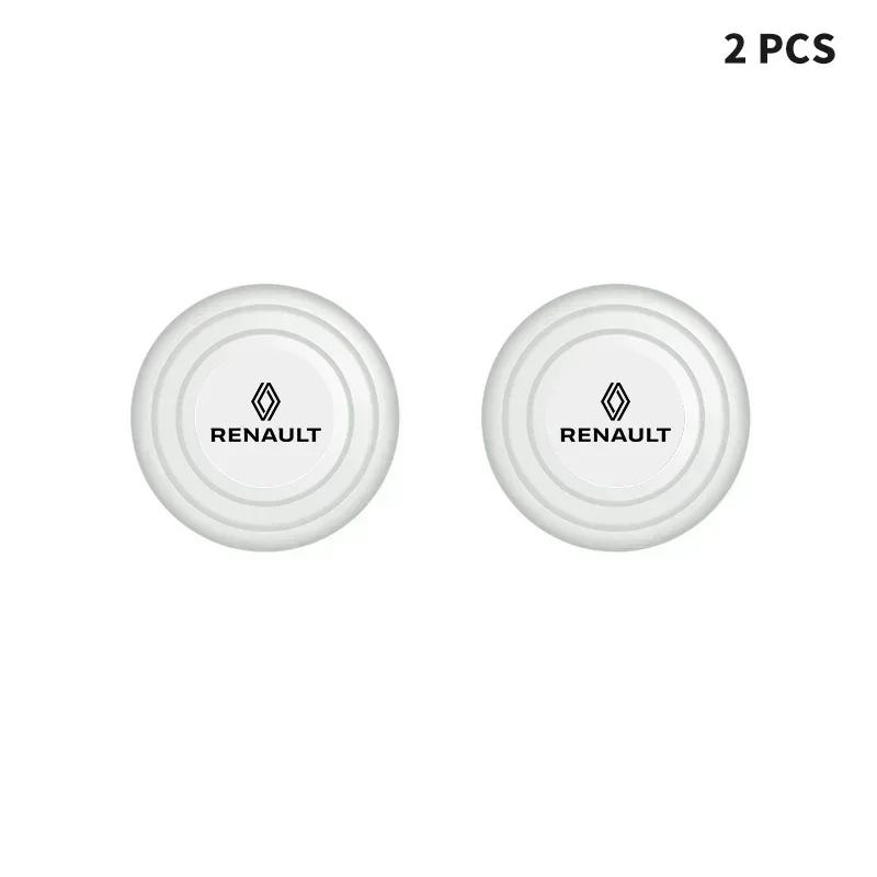 1/2/4Pcs Luminous Car Door Shock Stickers Absorber Cushion Gasket Anti-collision For Renault koleos duster megane 2 logan clio R666