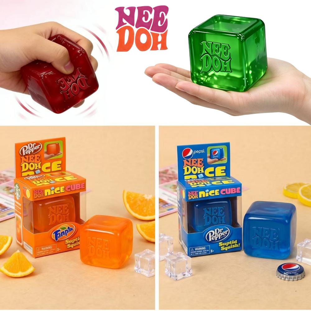 Новая Сенсорная Игрушка-Сжималка Needoh Nice Cube, Антистресс, Игрушка-Фиджет, Снятие Стресса, Выдавливание Пальцем, Слепой Бокс, Подарок на День Рождения