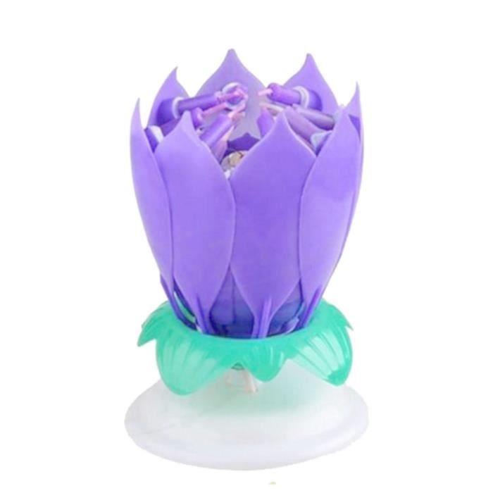 Bougie musicale - Fête de la mode - Lotus - 14 pièces - 11 cm - Multicolore