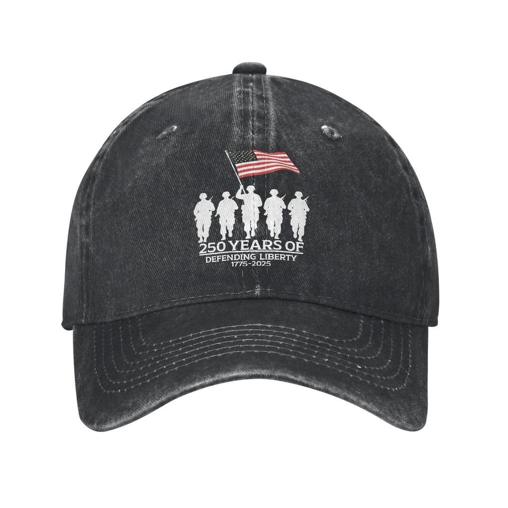 America Th Anniversary Years Usa Baseball Cap for Men Women Distressed Denim Snapback Hat Outdoor Running Golf Hats Cap