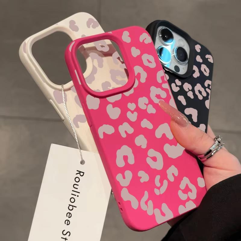 Розовый чехол с леопардовым принтом для Xiaomi Redmi Note 14 13 12 11 Pro Plus 4G 5G 10 9 8 15C 14C 13 12C 10C Ударопрочный чехол