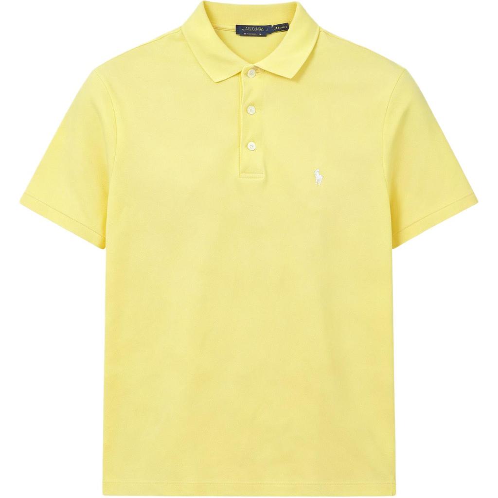 Polo Ralph Lauren SS24 однотонная рубашка поло с вышитым маленьким пони, облегающая, с коротким рукавом, мужская рубашка поло, желтая MNPOKNI1N822782-700