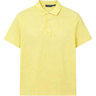 Polo SS24 однотонная рубашка поло с вышитым маленьким пони, облегающая, с коротким рукавом, мужская рубашка поло, желтая MNPOKNI1N822782-700