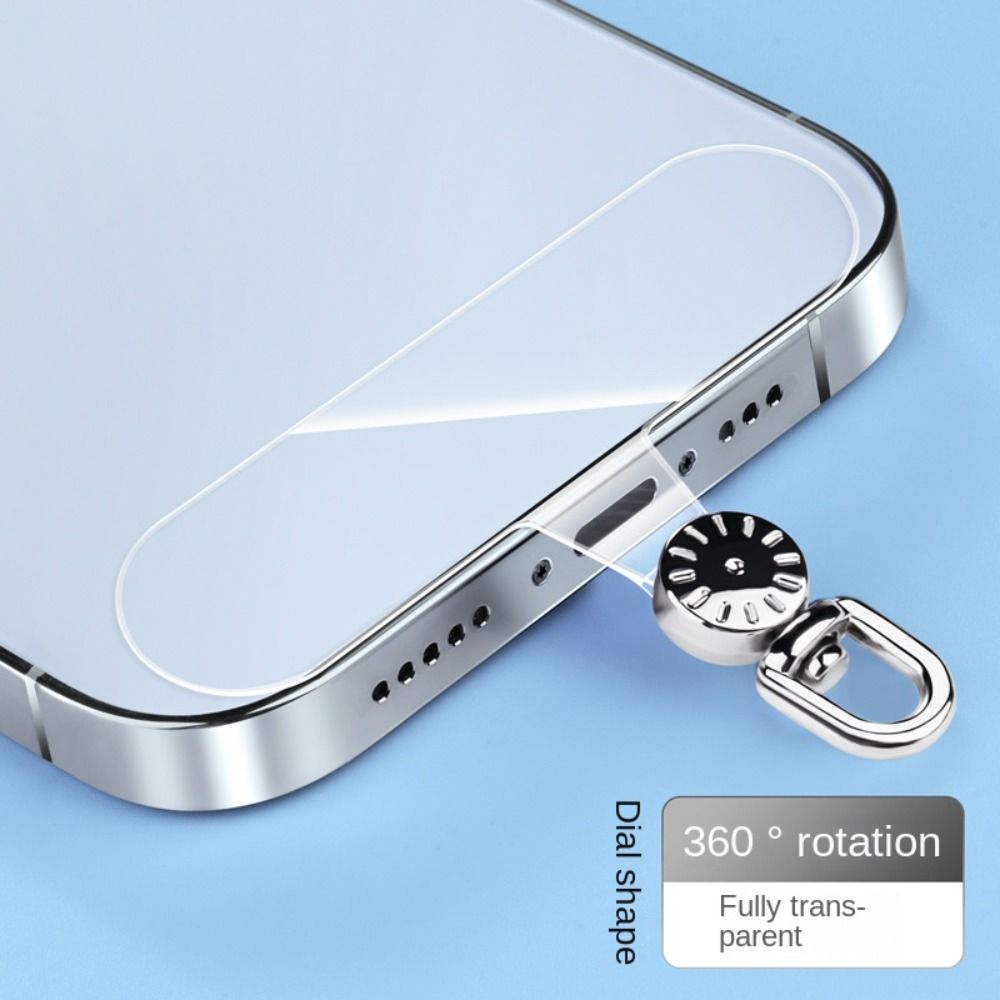 Hanging Cord Metal Phone Patch 360° Rotatable Phone Card Clip Phone Lanyard Gasket Replacement