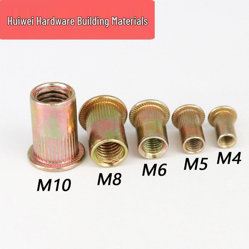 Knurled Flat Head Rivet Nut Cap