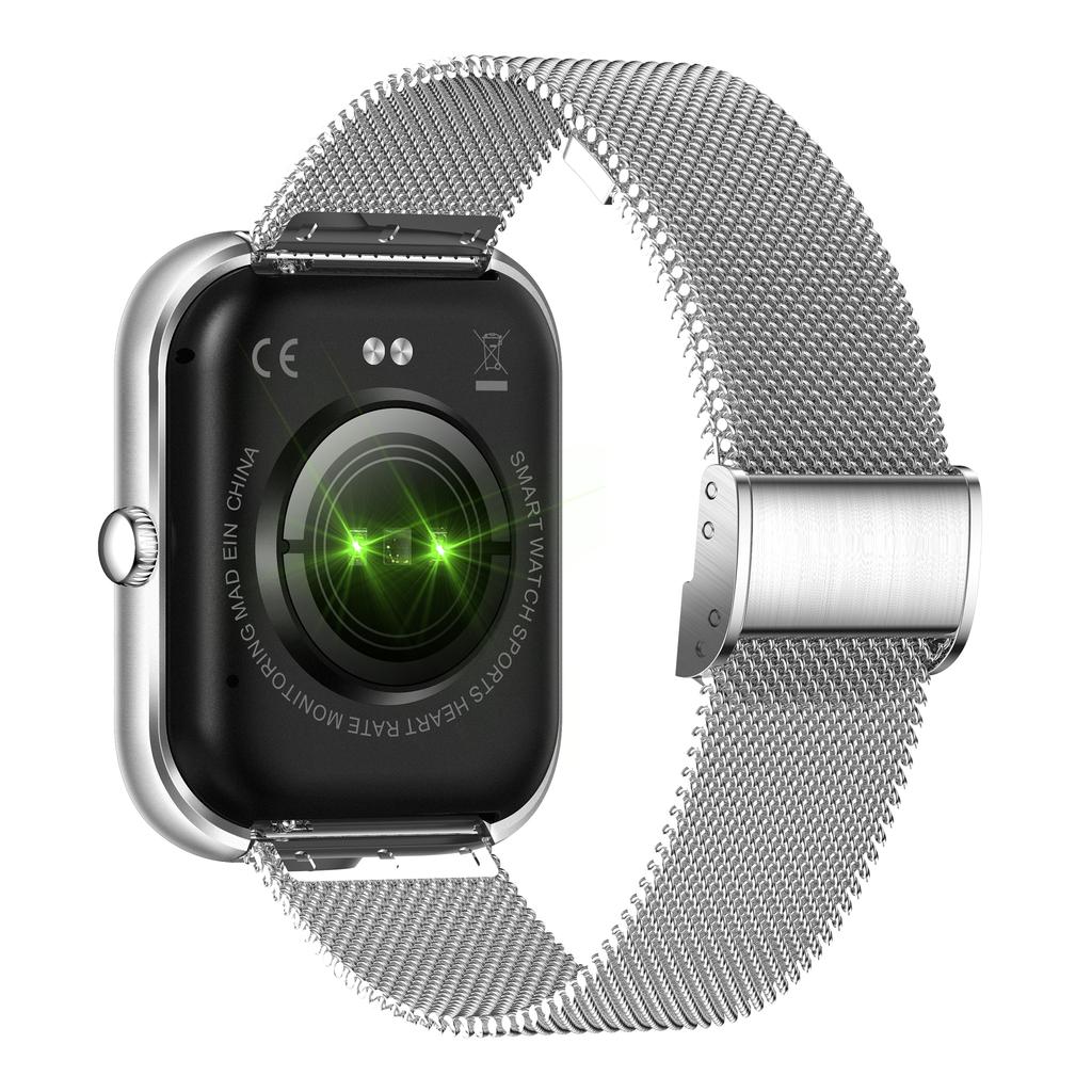 AK58 Waterproof Smart Watch 1.96-inch Large Screen Heart Rate Monitor Sports Wristband,Steel Strap