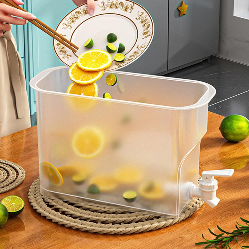 Кувшин для воды большой емкости с краном для холодильника, для хранения холодных и горячих напитков, пластиковый кувшин для сока, холодного чая, кухонного домашнего использования, набор коробок для льда