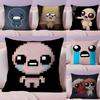 Подушка с принтом The Binding Of Isaac, шелковистый короткий плюш, с потайной молнией, пылезащитный чехол для диванной подушки, для домашнего декора