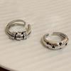 Винтажные готические пентаграммы звезды сплава открытые кольца для женщин мужчин ювелирные изделия панк серебряный цвет регулируемое кольцо на палец