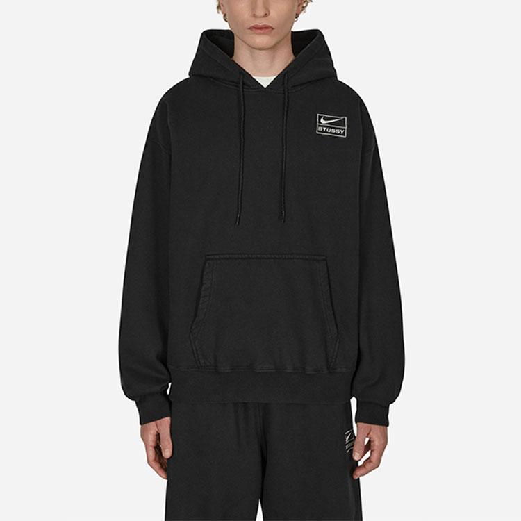 Nike X Stussy U NRG RA Stone Washed PO HD Толстовка Черные топы унисекс DN4028-010
