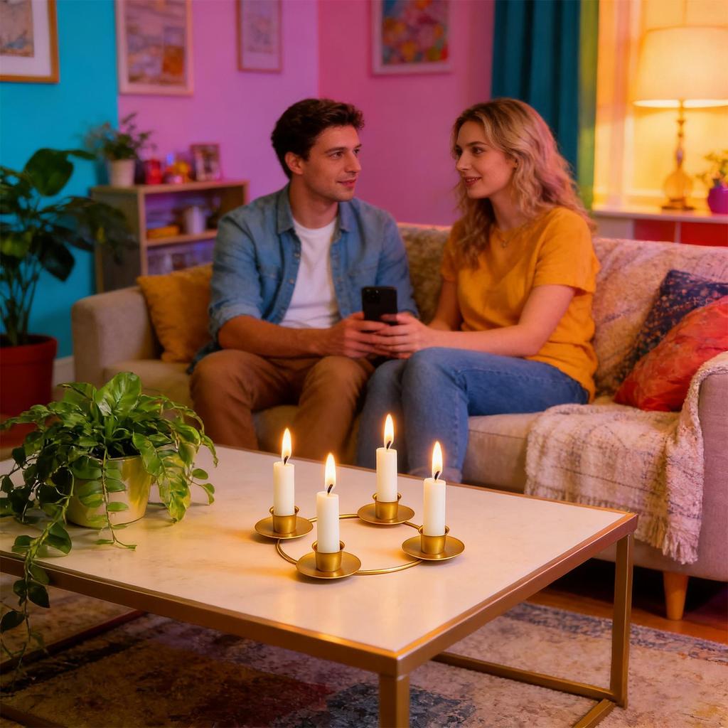 Золотые подсвечники Современные золотые настольные центральные элементы Подсвечники для адвент-венка Для дома Кухни Гостиной Спальни