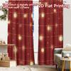2pcs, 2D FLAT PRINTING Curtains (Without Rod) Festive Wonderland Modern Fashionable Curtainments During the Christmas Holiday