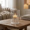 Transparent Tea Light Candle Holders Modern Cylinder Candlestick Glass Candle Holder  Wedding Party