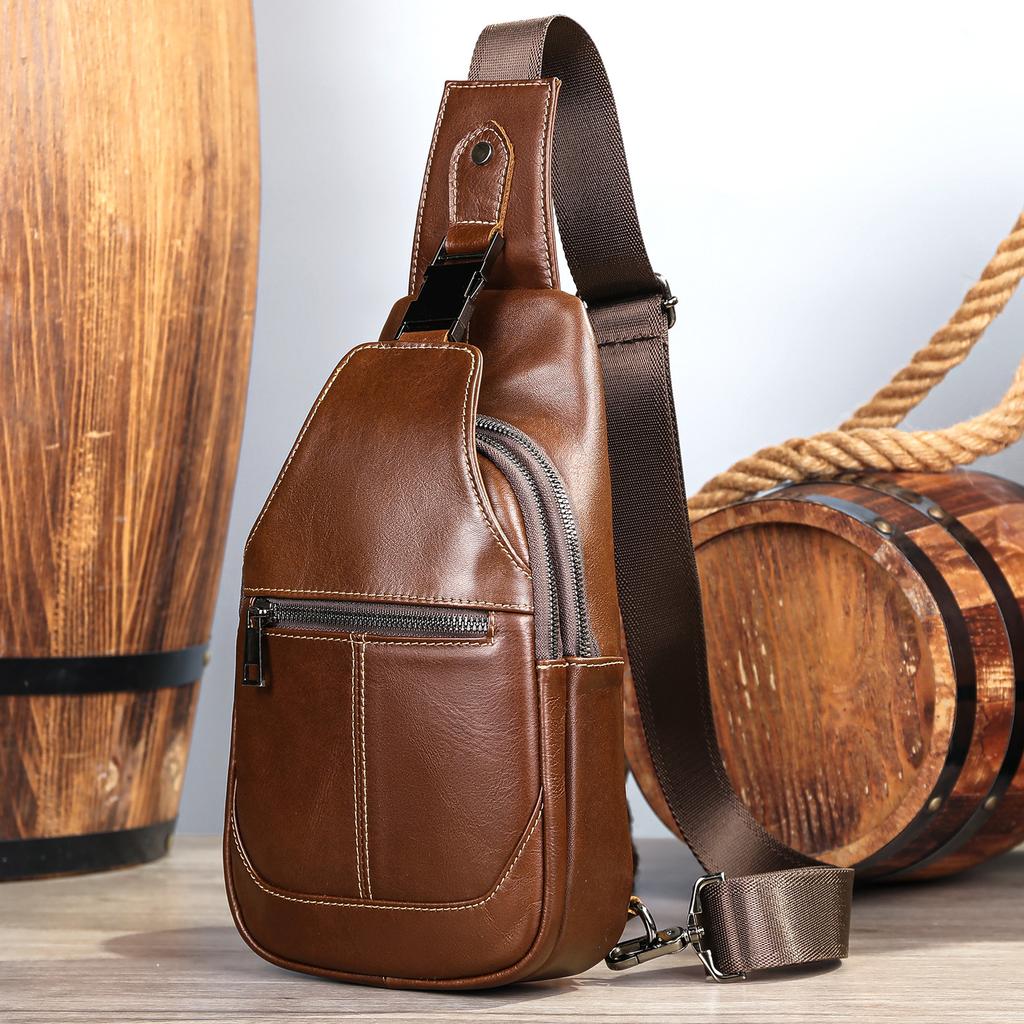 Сумка-мешок из воловьей кожи Head Layer, мужская многофункциональная сумка через плечо из натуральной кожи в стиле ретро