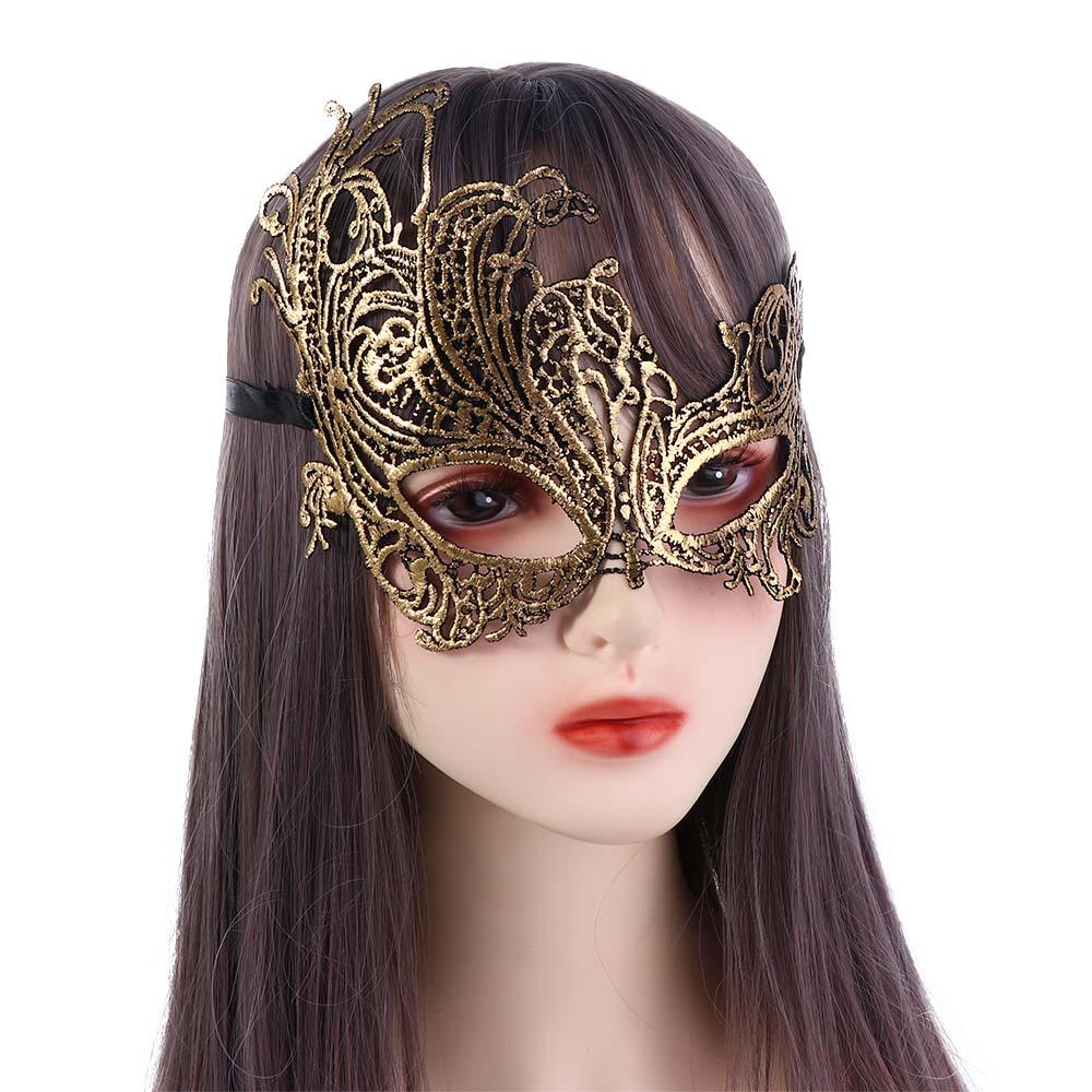 Eye Mask Face Mask Bronzing Masquerade Lace Masquerade Dance Masks Venice Mask Party Supplies