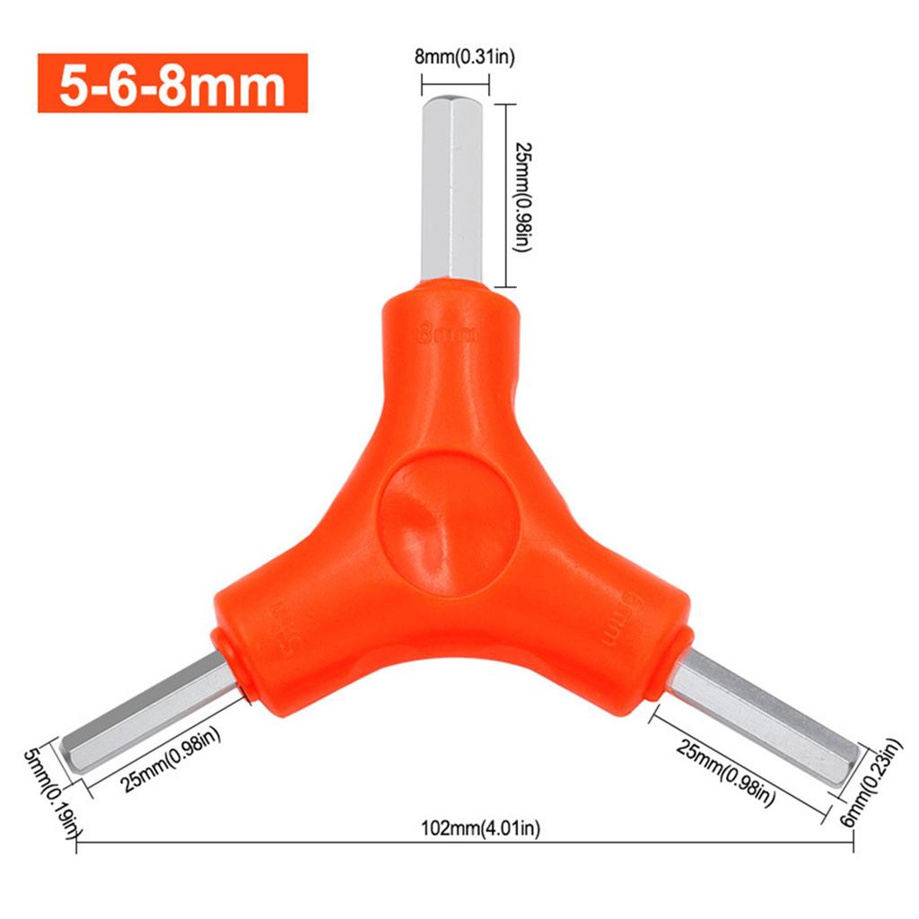 Trigeminal Hex Key 2.5/3/4/5/6/8mm Chrome Vanadium Steel