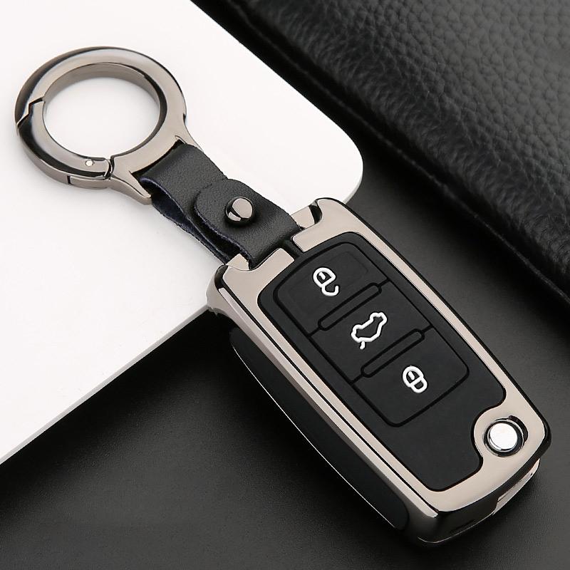 Для Volkswagen Polo Golf 4 5 6 7 MK7 Tiguan mk2 Jetta Bora T-ROC T-CROSS Scirocco оцинкованный сплав + силикон автомобильный дистанционный ключ