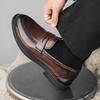 Leather shoes men's retro Doudou shoes men's trend British style casual lazy loafers