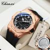 CHENXI Luminous Silicone Men's Sports Watch with Calendar & Transparent Back
