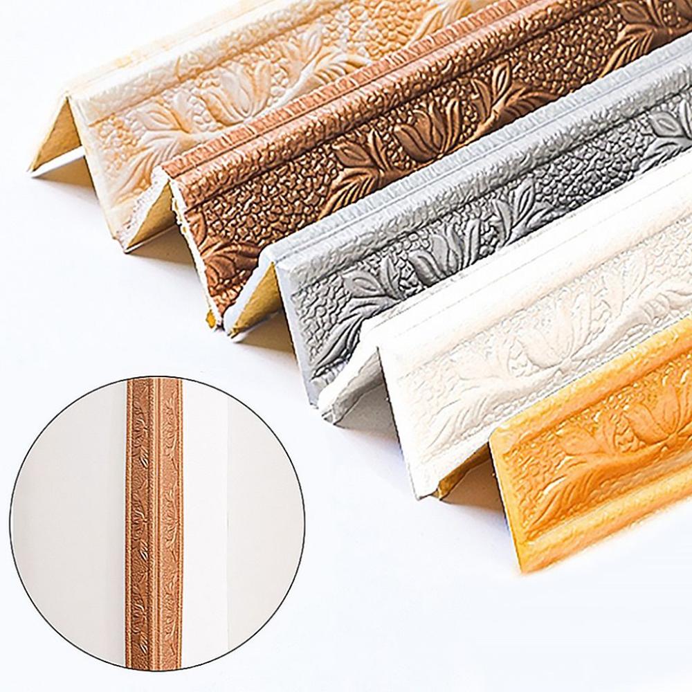 Self-adhesive Embossed Edge Strip Stickers Wall Sticker Corner Wallpaper Wall Waist Line