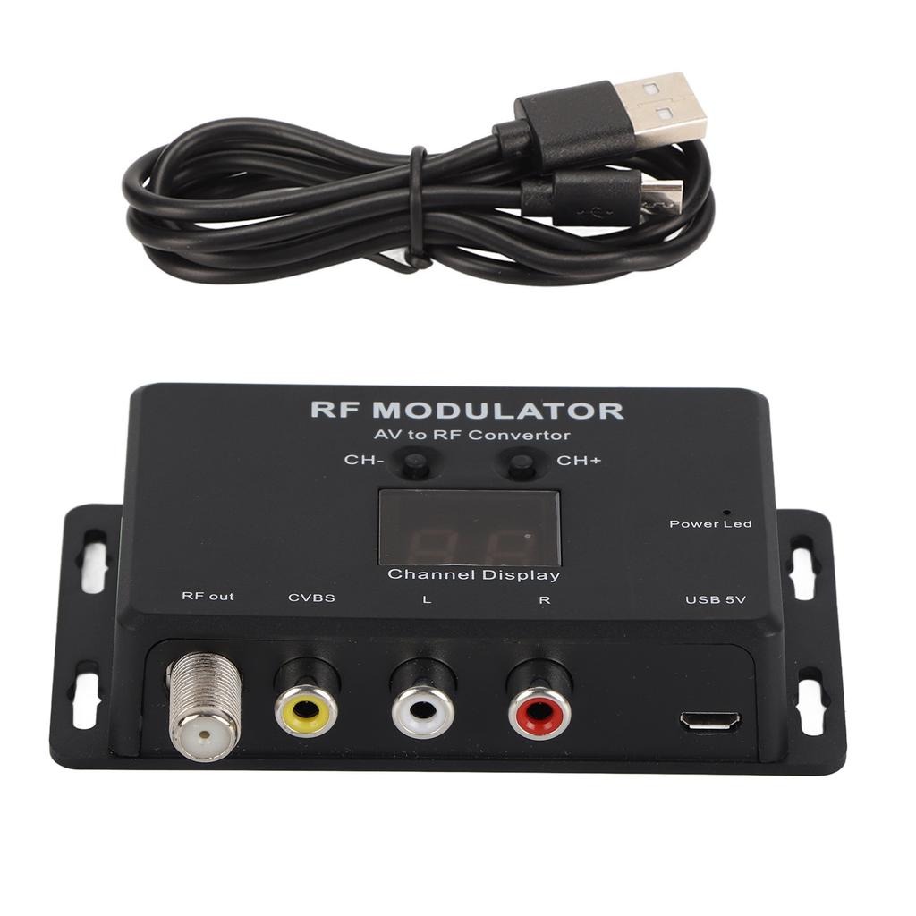 RF Modulator Professional PAL NTSC 21 Channel AV to RF Convertor for Set Top Box DVR DVD