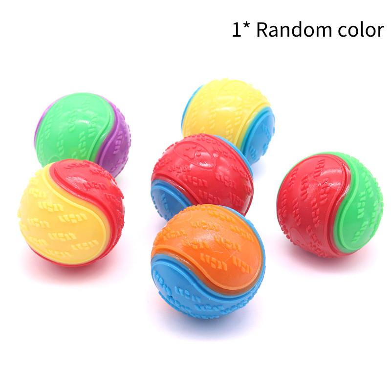 Toy Squeaky Dog Balls Rubber Durable Bouncy Chew Ball Puppy Play Tpr Outdoor