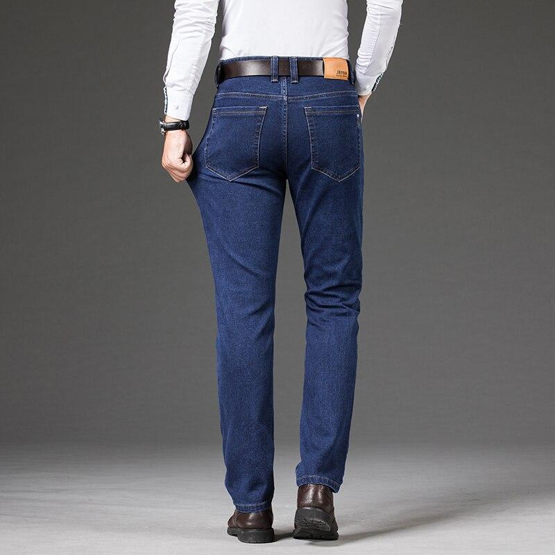 Mens Jeans  Business Regular Straight Full Lenght Jean Casual Denim Trousers Elasticity Stretch Fabric Pant   LY2012