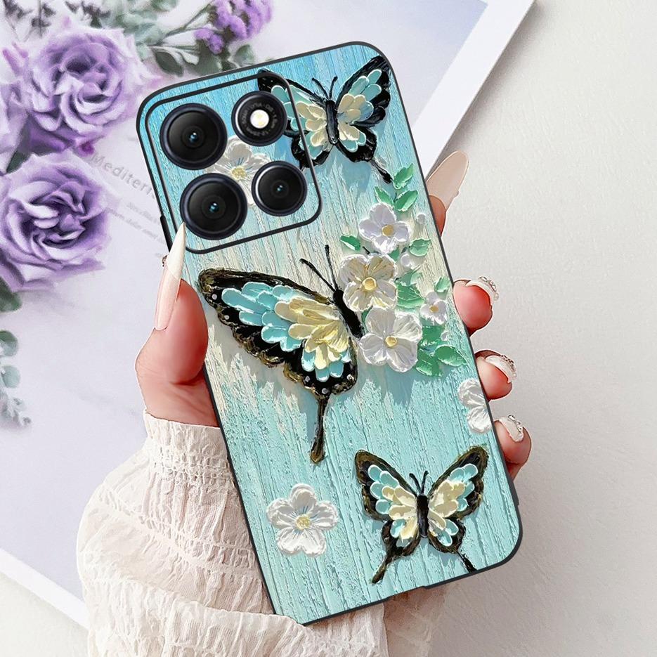 For Motorola Moto G86 Power Case Luxury Buttefly Painted Cover Soft Silicone Case For Motorola Moto G86 G 86 MotoG86 Power Shell