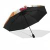 Chips and Dale, Cartoon Squirrels Themed Automatic Opening and Closing Umbrella, Brightly Colored 8-rib Portable Umbrella, Suitable for Men