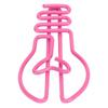 100pcs Yellow/Pink Cute Paper Clips Plastic-coated Metal Metallic Paper Clips  Office Supplies