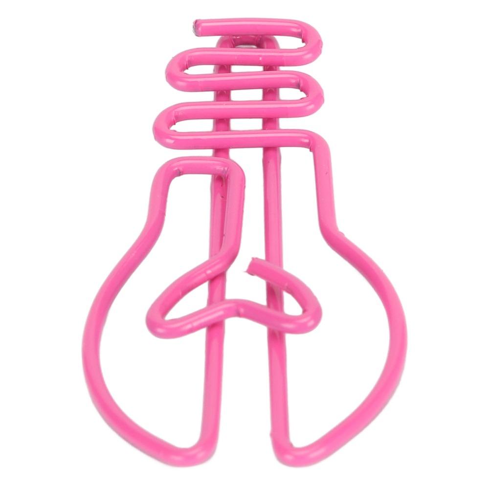 100pcs Yellow/Pink Cute Paper Clips Plastic-coated Metal Metallic Paper Clips  Office Supplies