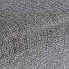 Folding Opening Upholstered Gray Pouf with Storage Box and Footstool
