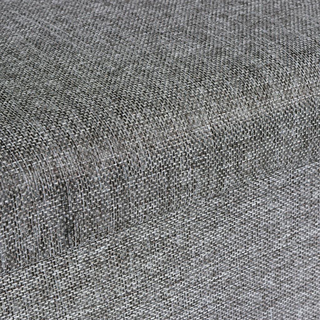Folding Opening Upholstered Gray Pouf with Storage Box and Footstool