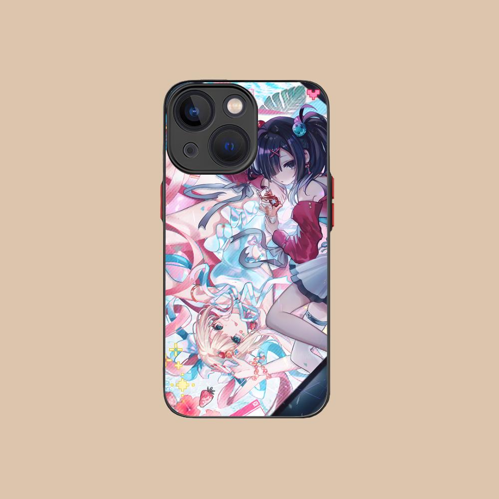 Needy Girl Ame-chan Rain Phone Case for iPhone 16 15 14 13 12 11 X XR XS 8 7 Pro Max Plus Mini Colour Printing Silicone Luxury